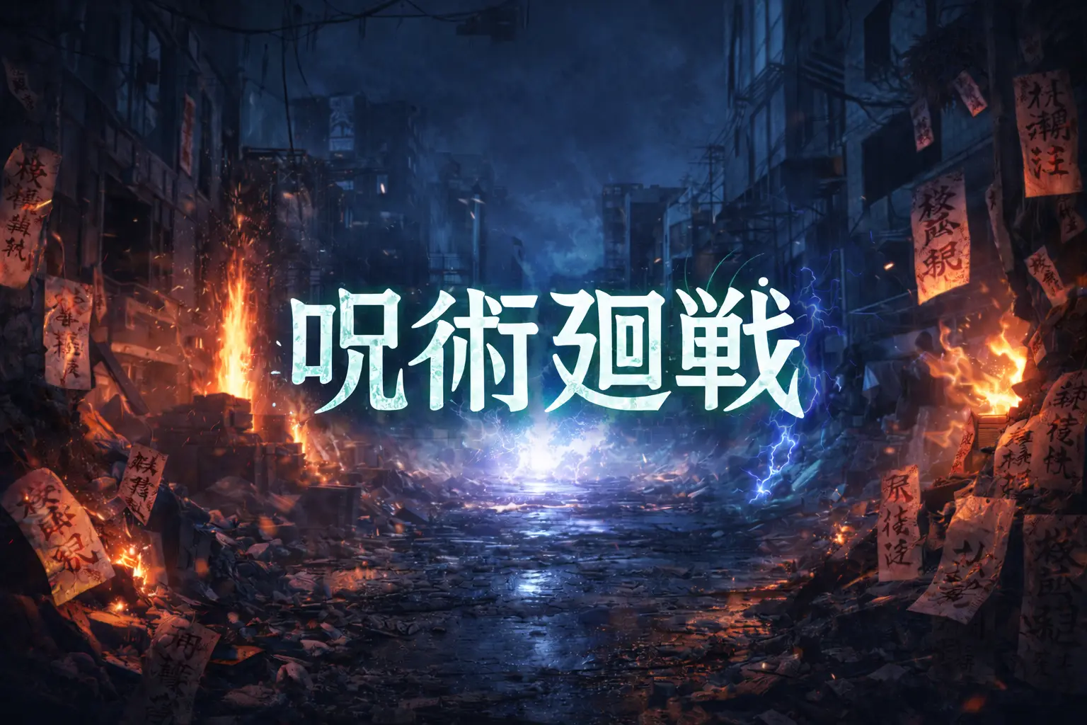 呪術廻戦第57話「東京第1結界④」をイメージした戦闘シーンのアイキャッチ画像